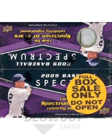 2009 Upper Deck Spectrum Baseball Retail Box w/sticker