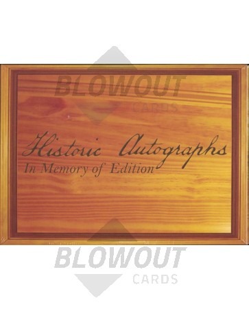 2010 Historic Autographs "In Memory Of" Ed Baseball Box