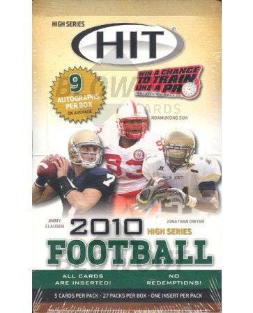 2010 Sage Hit High Series Football Hobby 16 Box Case