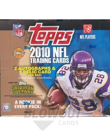 2010 Topps Football Jumbo HTA 6 Box Case