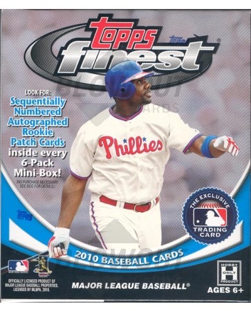 2010 Topps Finest Baseball Hobby Mini Box (6 packs)