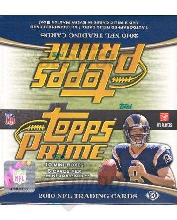 2010 Topps Prime Football Hobby 6 Box Case