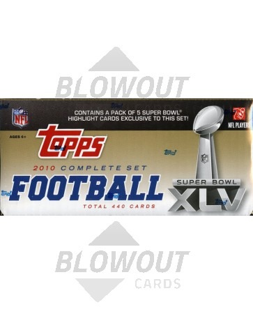 2010 Topps Football Factory Set - Super Bowl Ed - 8 Set Case
