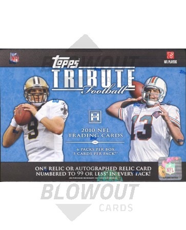 2010 Topps Tribute Football Hobby 4 Box Case