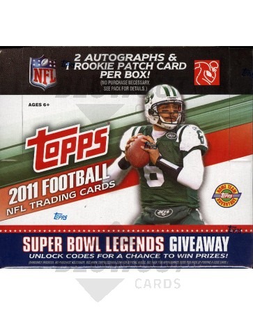 2011 Topps Football Jumbo HTA 6 Box Case