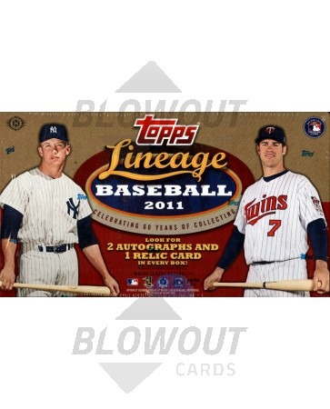 2011 Topps Lineage Baseball Hobby 10 Box Case