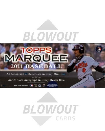 2011 Topps Marquee Baseball Hobby Box