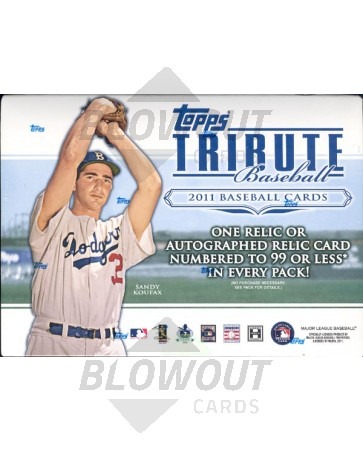 2011 Topps Tribute Baseball Hobby 8 Box Case
