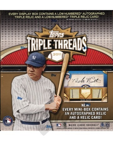2011 Topps Triple Threads Baseball Hobby 18 Box Case