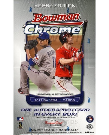 2012 Bowman Chrome Baseball Hobby 12 Box Case