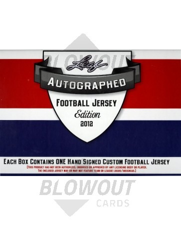 2012 Leaf Autographed Football Jersey Ed Football Box