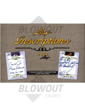 2012 Leaf Inscriptions Hobby 12 Box Case