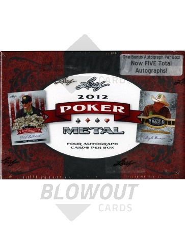 2012 Leaf Metal Poker Trading Cards Box
