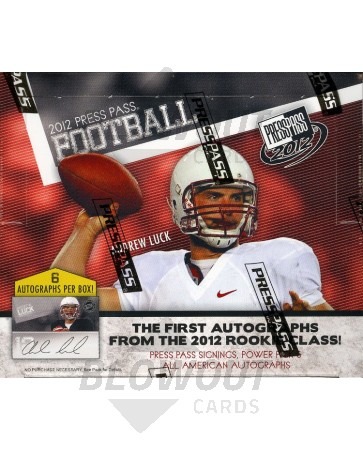 2012 Press Pass Rookie Football Hobby 10 Box Case