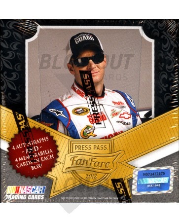2012 Press Pass FanFare Racing Hobby 10 Box Case