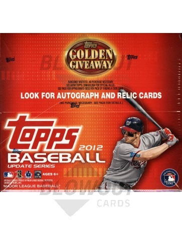 2012 Topps Update Series Baseball Retail 12 Box Case