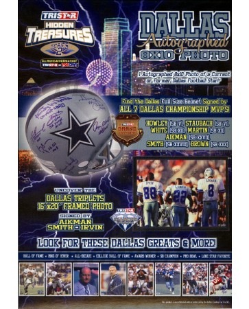 2012 Tristar Autographed 8x10 Dallas Ser 2 Football Pack
