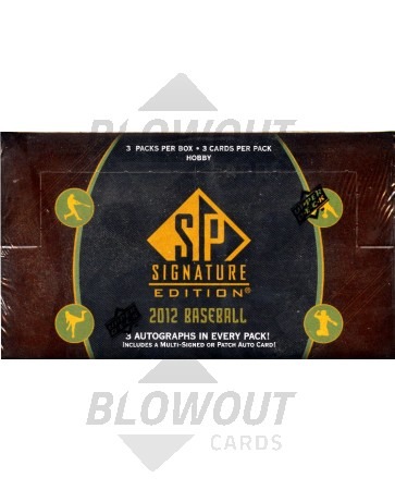 2012 Upper Deck SP Signature Edition Baseball Hobby 3 Box Case