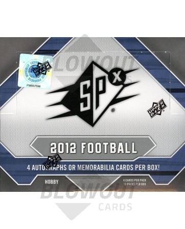 2012 Upper Deck SPx Football Hobby 14 Box Case