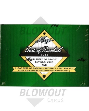 2013 Leaf Best of Baseball Hobby 3 Box Case
