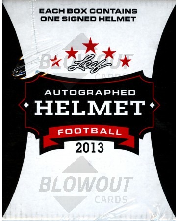 2013 Leaf Autographed Full Sized Helmet Football Box