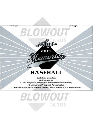 2013 Leaf Memories Baseball Hobby Box