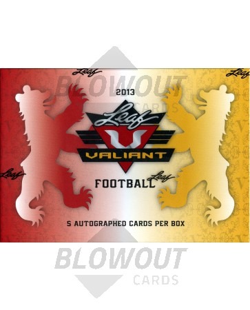 2013 Leaf Valiant Football Hobby 12 Box Case
