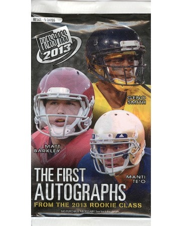 2013 Press Pass Football Retail 100 Pack Lot