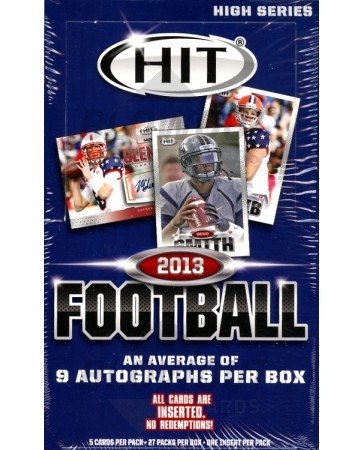 2013 Sage Hit High Series Football Hobby Box