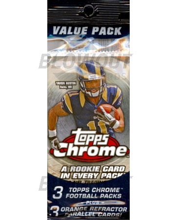 2013 Topps Chrome Football Value Rack 108 Pack Case