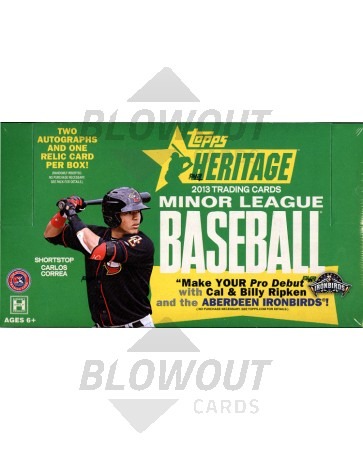 2013 Topps Heritage Minor League Ed Baseball Hobby Box