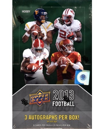 2013 Upper Deck Football Hobby 12 Box Case