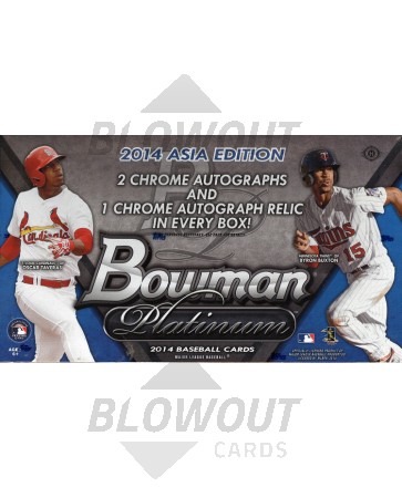 2014 Bowman Platinum Baseball Hobby Box - Asia Ed