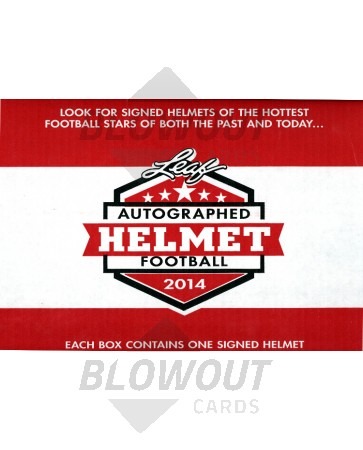 2014 Leaf Autographed Full Sized Helmet Football 3 Box Case