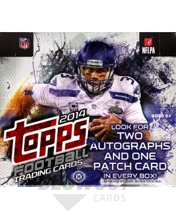 2014 Topps Football Jumbo HTA 6 Box Case