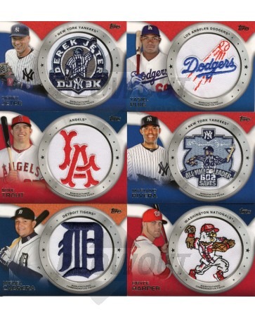 2014 Topps Baseball Commemorative Patch Complete 25 Card Set
