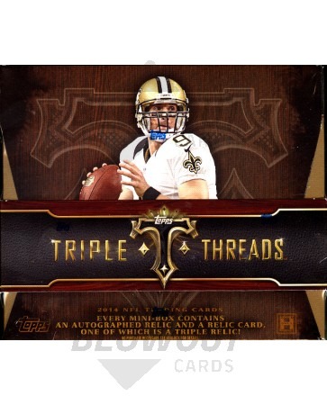 2014 Topps Triple Threads Football Hobby 18 Box Case