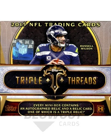 2015 Topps Triple Threads Football Hobby 18 Box Case