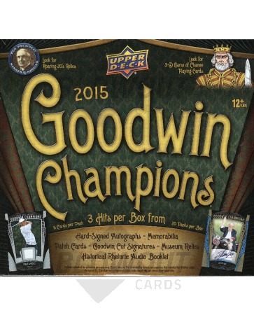 2015 Upper Deck Goodwin Champions Hobby 16 Box Case