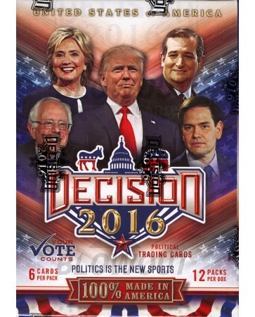 Decision 2016 Trading Cards - Blaster 20 Box Case