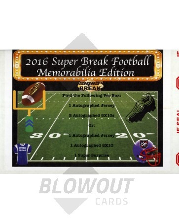 2016 Super Break Football Memorabilia Ed - 5 Box Case