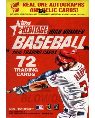 2016 Topps Heritage High Number Baseball Blaster 16 Box Case