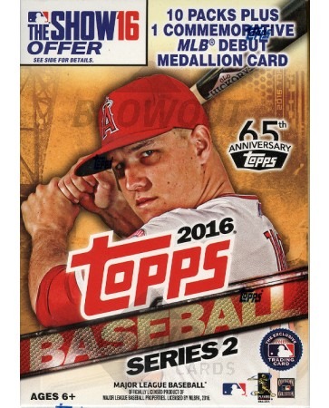 2016 Topps Series 2 Baseball Blaster 16 Box Case