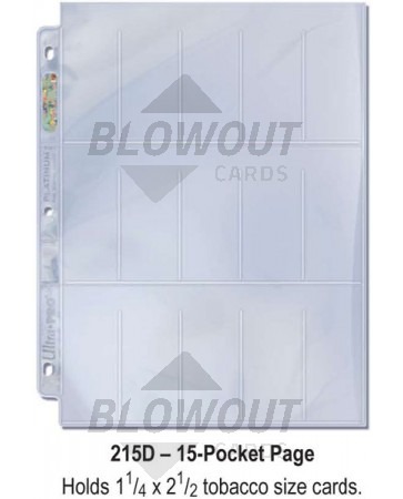 Ultra Pro Platinum 15 Pocket Tobacco Page - 1000ct Case