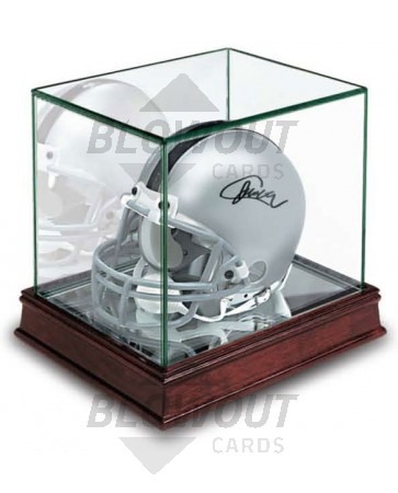 Ultra Pro Football Mini Helmet Holder - Wood+Glass Display 81704