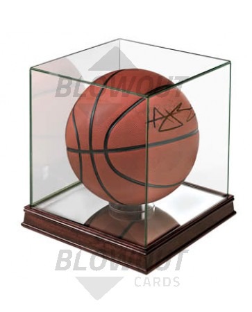 Ultra Pro Basketball Holder - Wood+Glass Display 81707