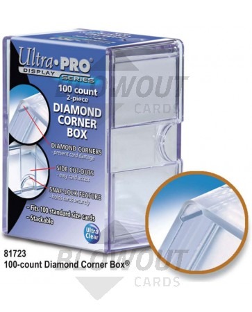 Ultra Pro 100 Count 2 Piece Card Box - Diamond Corner 100ct Case