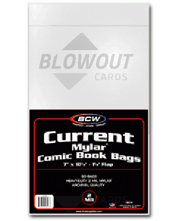 BCW Current Comic Book Mylar 2 mil Bag - 50ct Pack