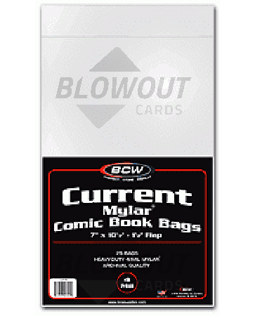 BCW Current Comic Book Mylar 4 mil Bag - 250ct Case
