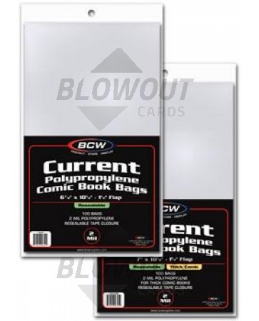 BCW Current Resealable Comic Book Bag - 1000ct Case